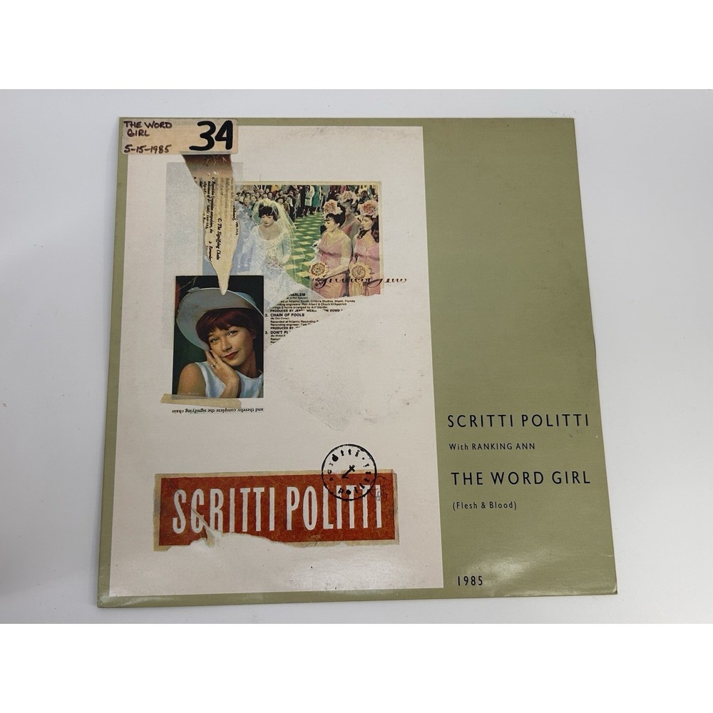 Vintage Scritti Politti - The Word Girl Vinyl Record Album - VS 747 12
